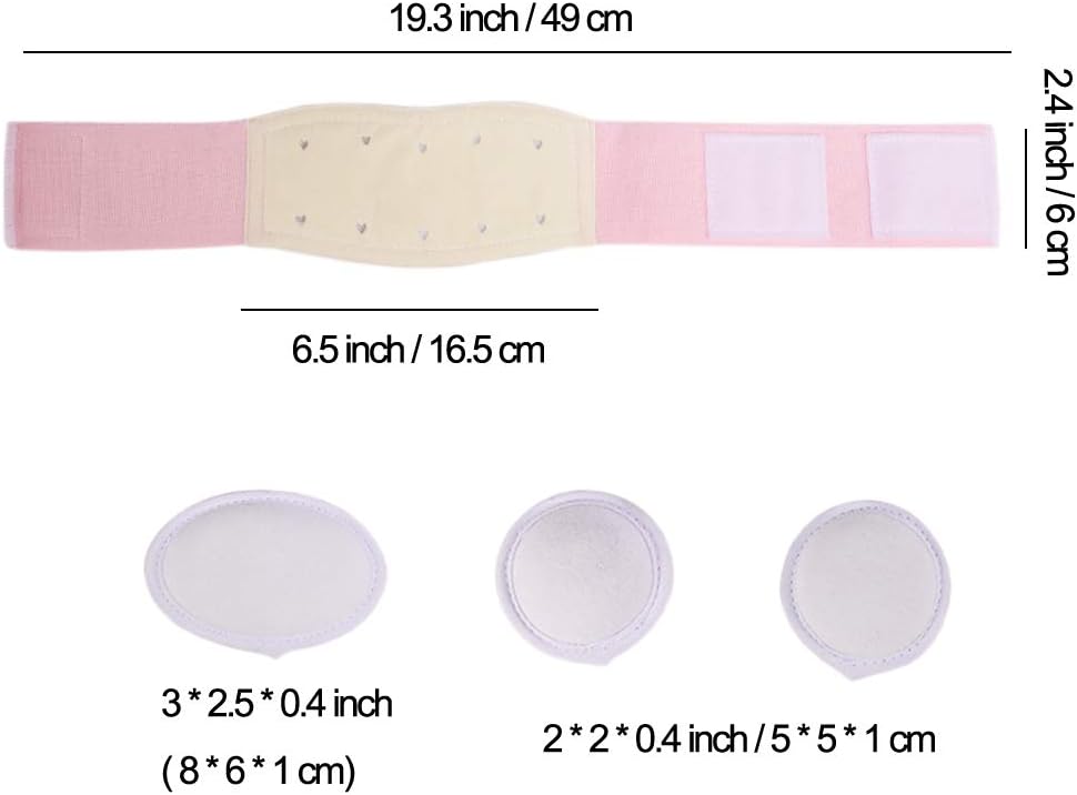 Umbilical Navel Hernia Truss Belt for Infant and Child Belly Band Infant Abdominal Binder for Hernia Support Truss Kids Navel Belly Button Band (Pink) - Image 3